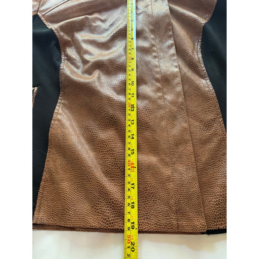 G by Giuliana XL Brown Faux Snakeskin Moto Jacket - Picture 8 of 8